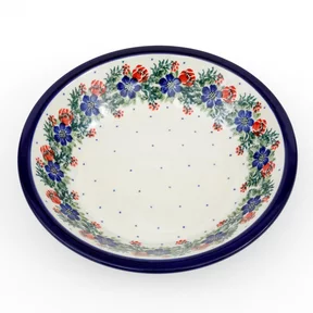 Talerz ceramiczny, głęboki 026 21,5 cm<br>1535X Czerwony wianuszek